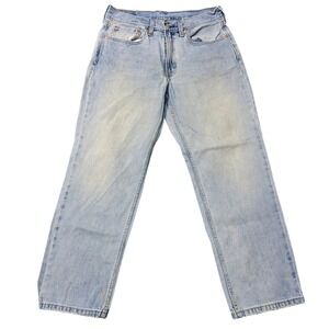 Levis 550 Jeans Mens  Light Wash Blue Relaxed Fit Tapered Zip Fly Denim 34x30